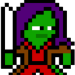 Gamora pixel art math coloring worksheet